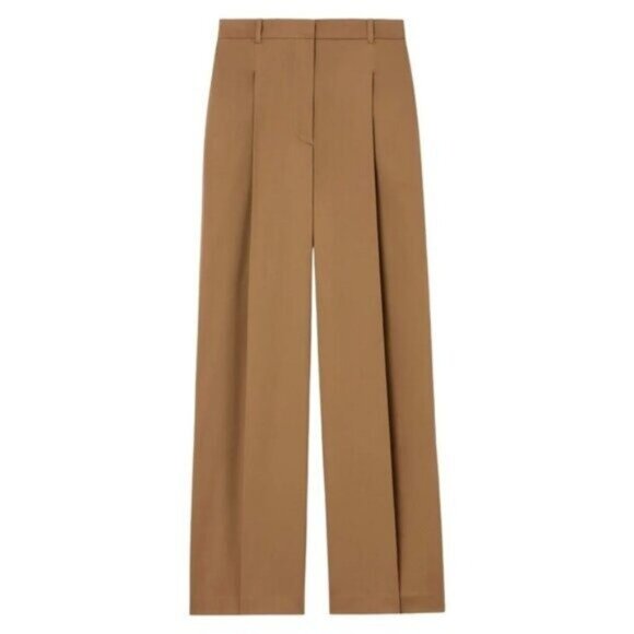 625. G. Gwyn by Goop Marlow Trouser Camel Tan Brown Wide Leg Pants $595 EUC Sz 4 - Picture 1 of 9